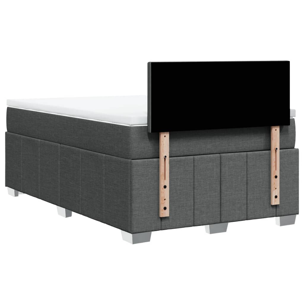 Sommier à lattes de lit avec matelas Gris foncé 120x200cm Tissu - XIOS