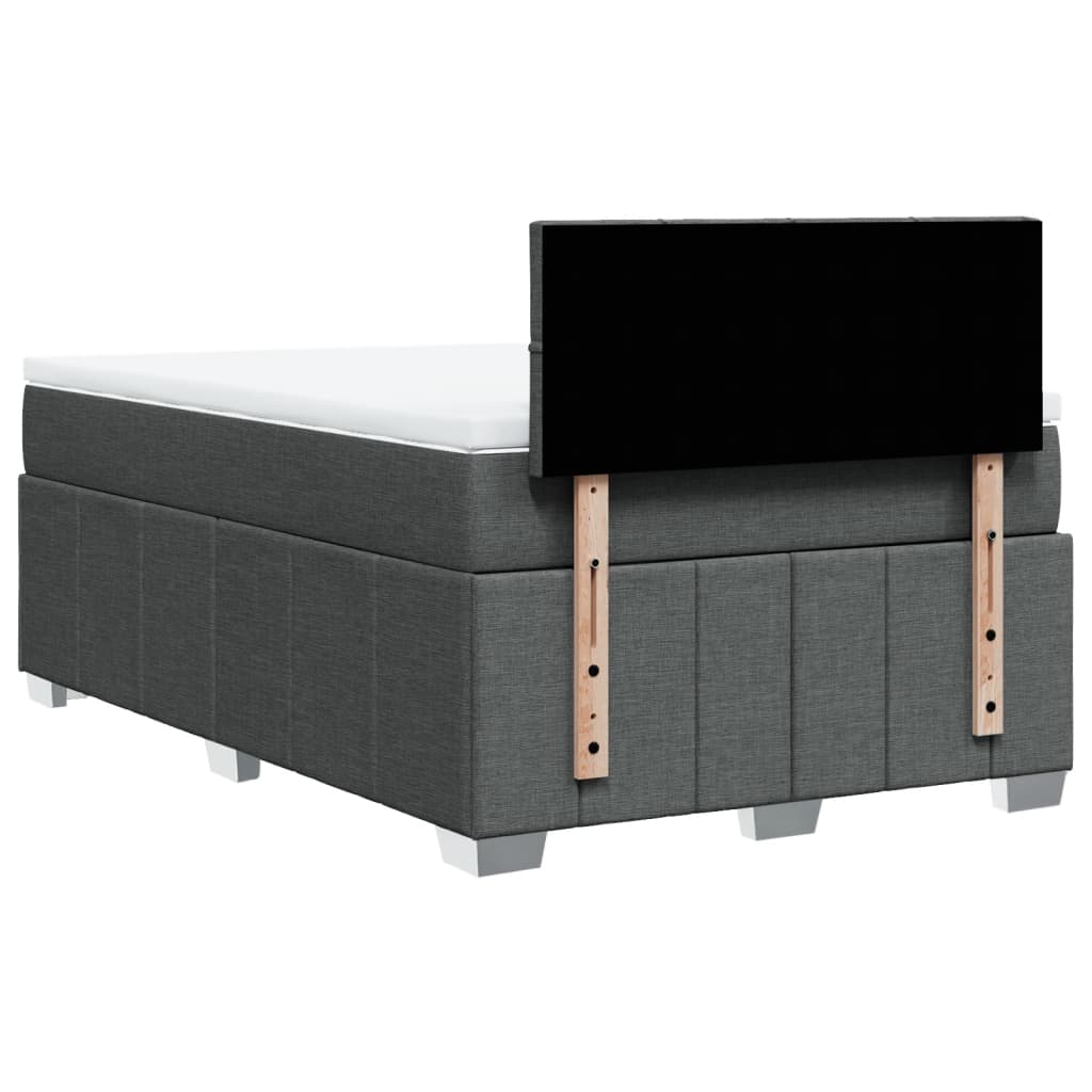 Sommier à lattes de lit avec matelas Gris foncé 120x200cm Tissu - XIOS