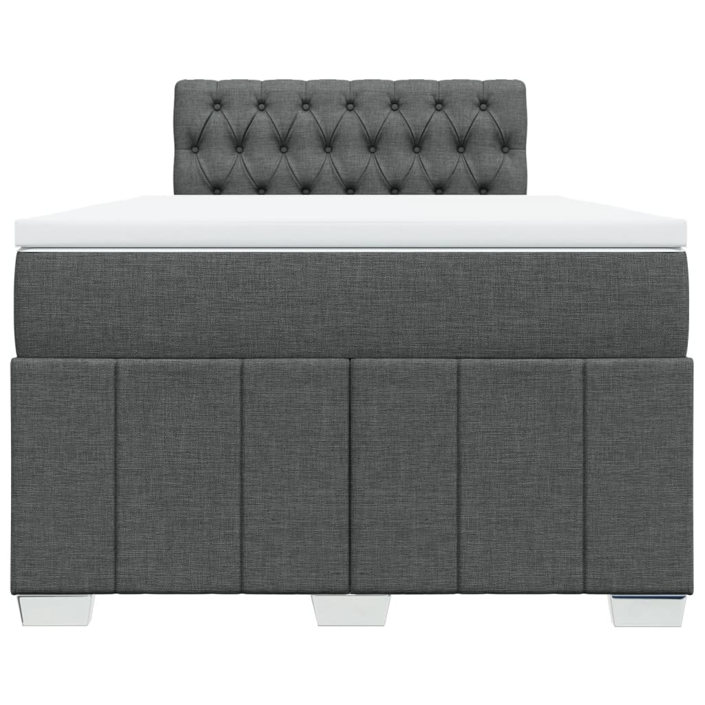 Sommier à lattes de lit avec matelas Gris foncé 120x200cm Tissu - XIOS