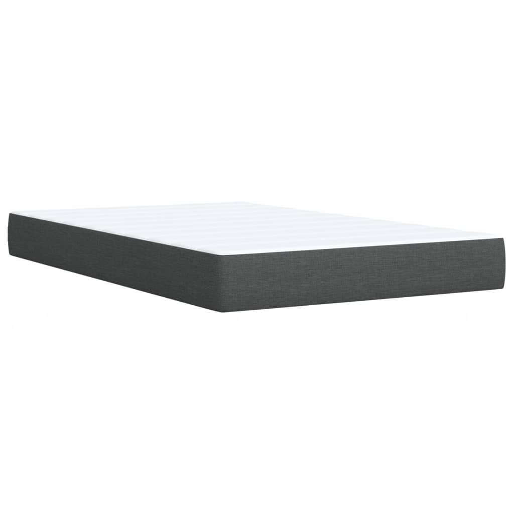 Sommier à lattes de lit avec matelas Gris foncé 120x200cm Tissu - XIOS