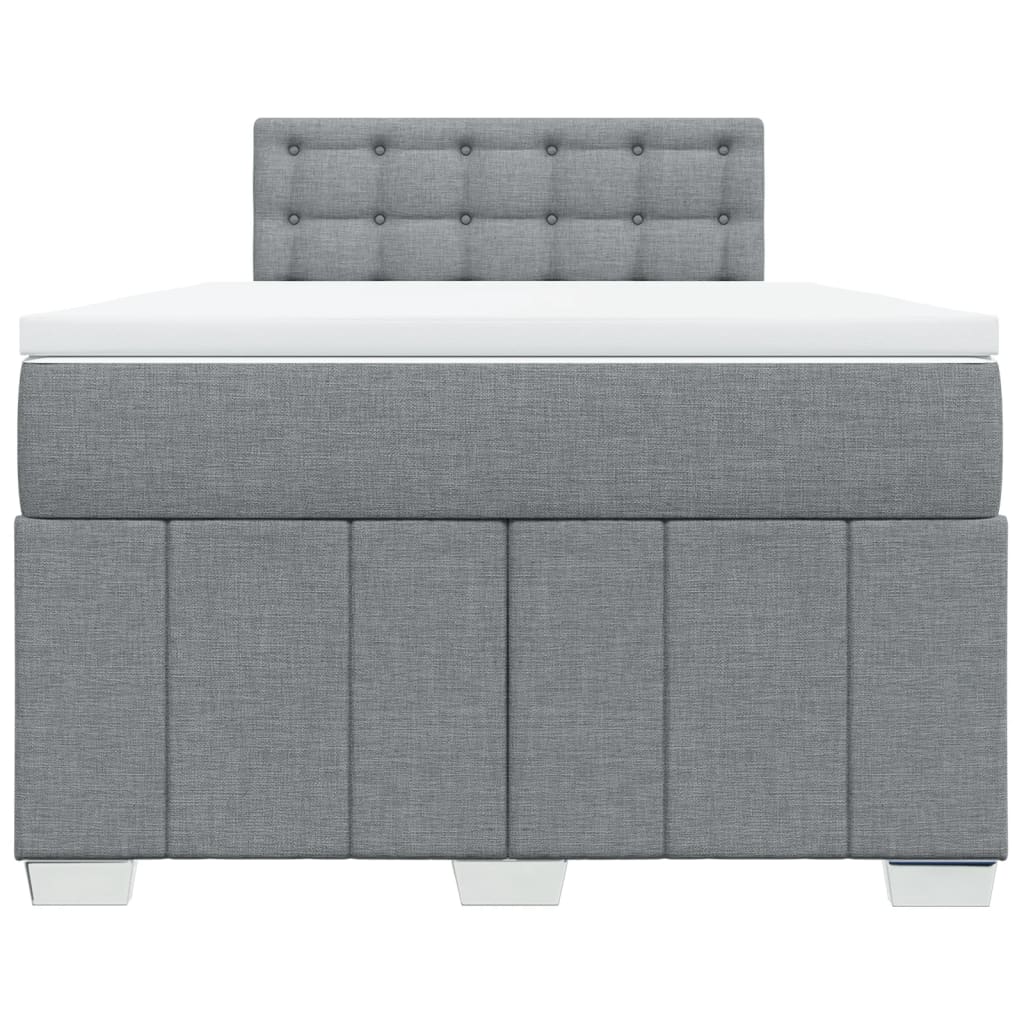 Sommier à lattes de lit avec matelas Gris clair 120x200cm Tissu - XIOS