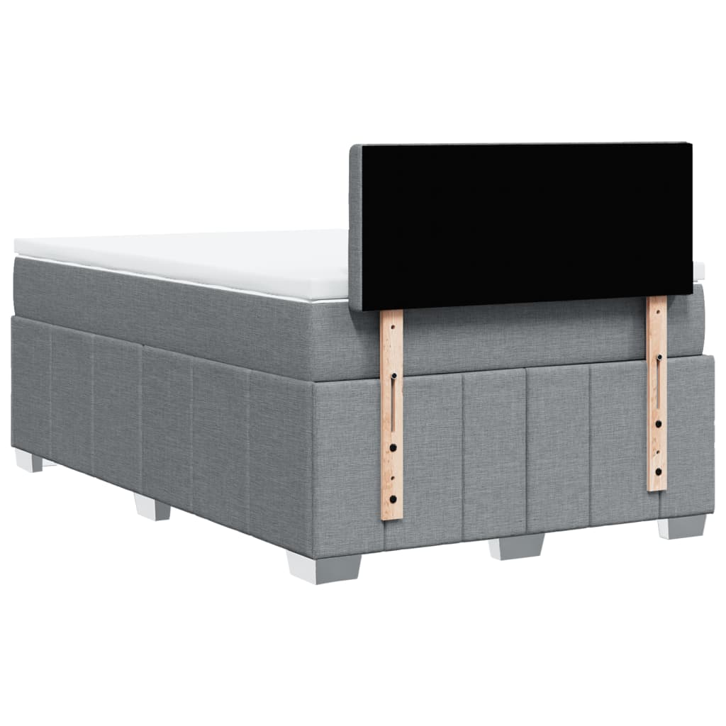 Sommier à lattes de lit avec matelas Gris clair 120x200cm Tissu - XIOS