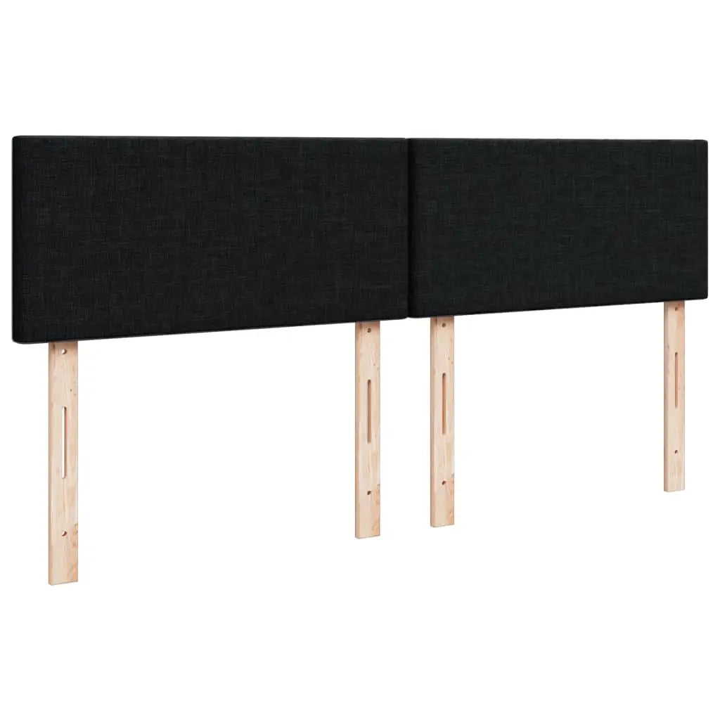 Sommier à lattes de lit avec matelas Noir 140x190 cm Tissu - XIOS