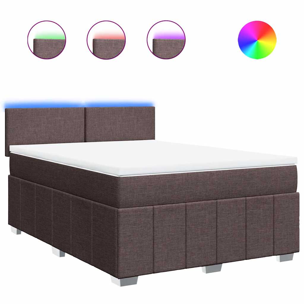 Sommier à lattes de lit avec matelas Marron foncé 140x190 cm - XIOS