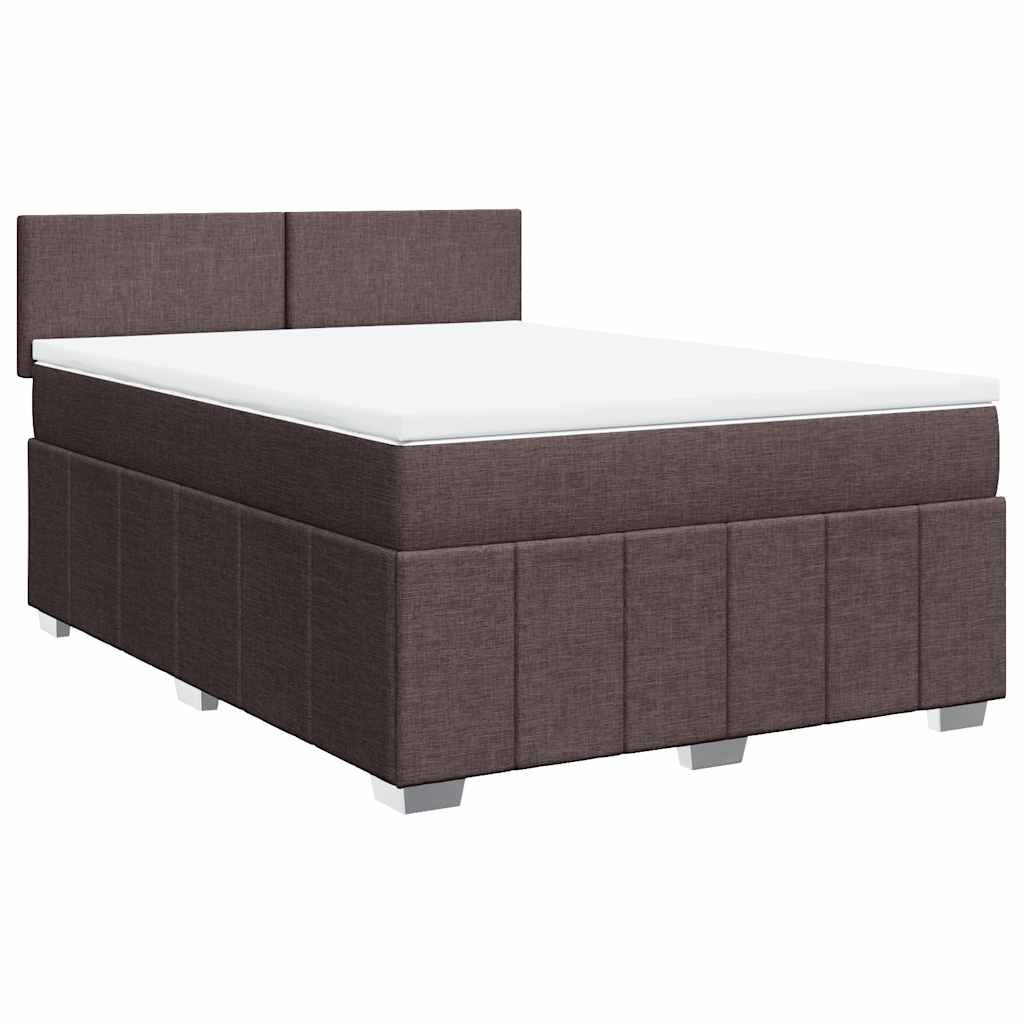 Sommier à lattes de lit avec matelas Marron foncé 140x190 cm - XIOS