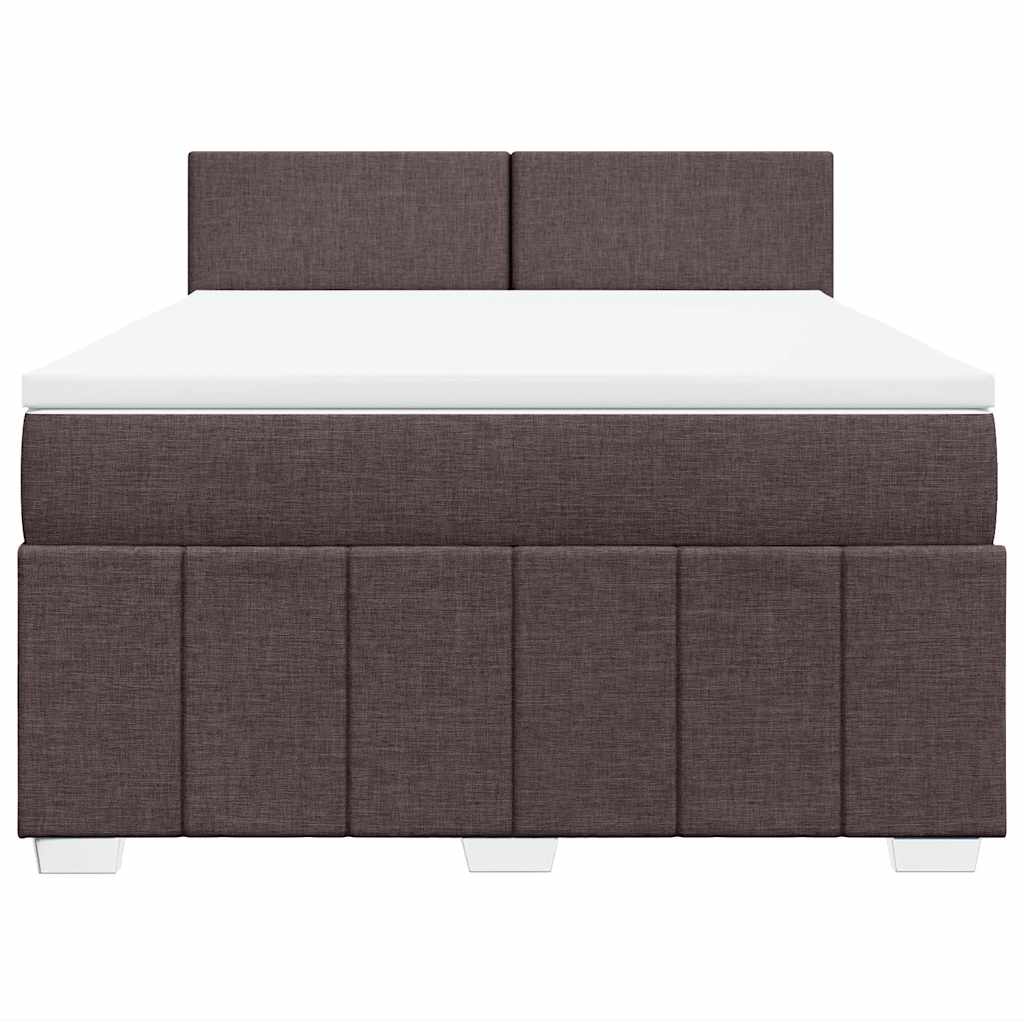 Sommier à lattes de lit avec matelas Marron foncé 140x190 cm - XIOS