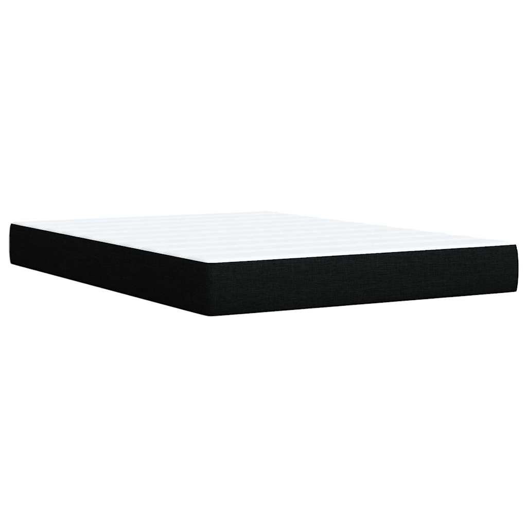 Sommier à lattes de lit avec matelas Noir 140x190 cm Tissu - XIOS