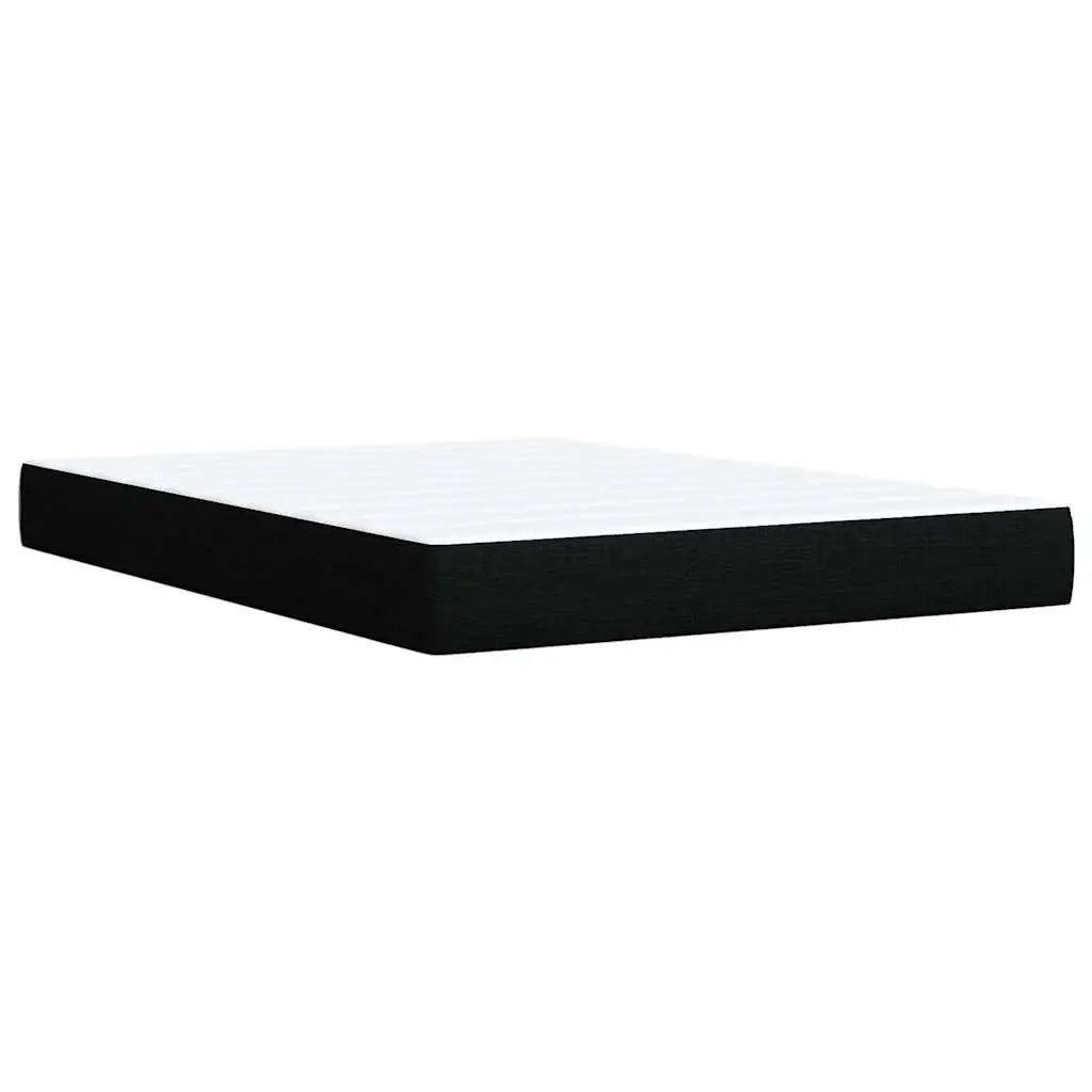 Sommier à lattes de lit avec matelas Noir 140x190 cm Tissu - XIOS