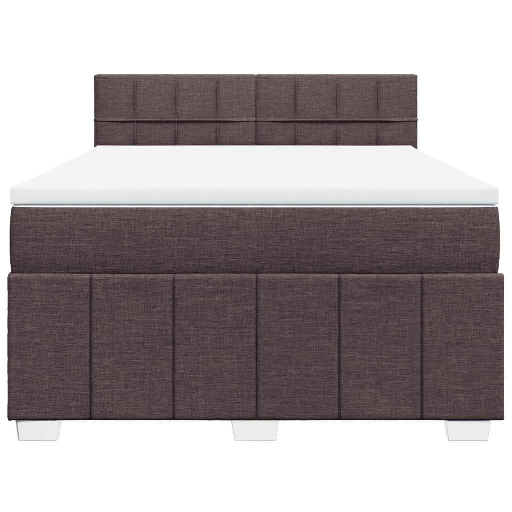 Sommier à lattes de lit avec matelas Marron foncé 140x190 cm - XIOS