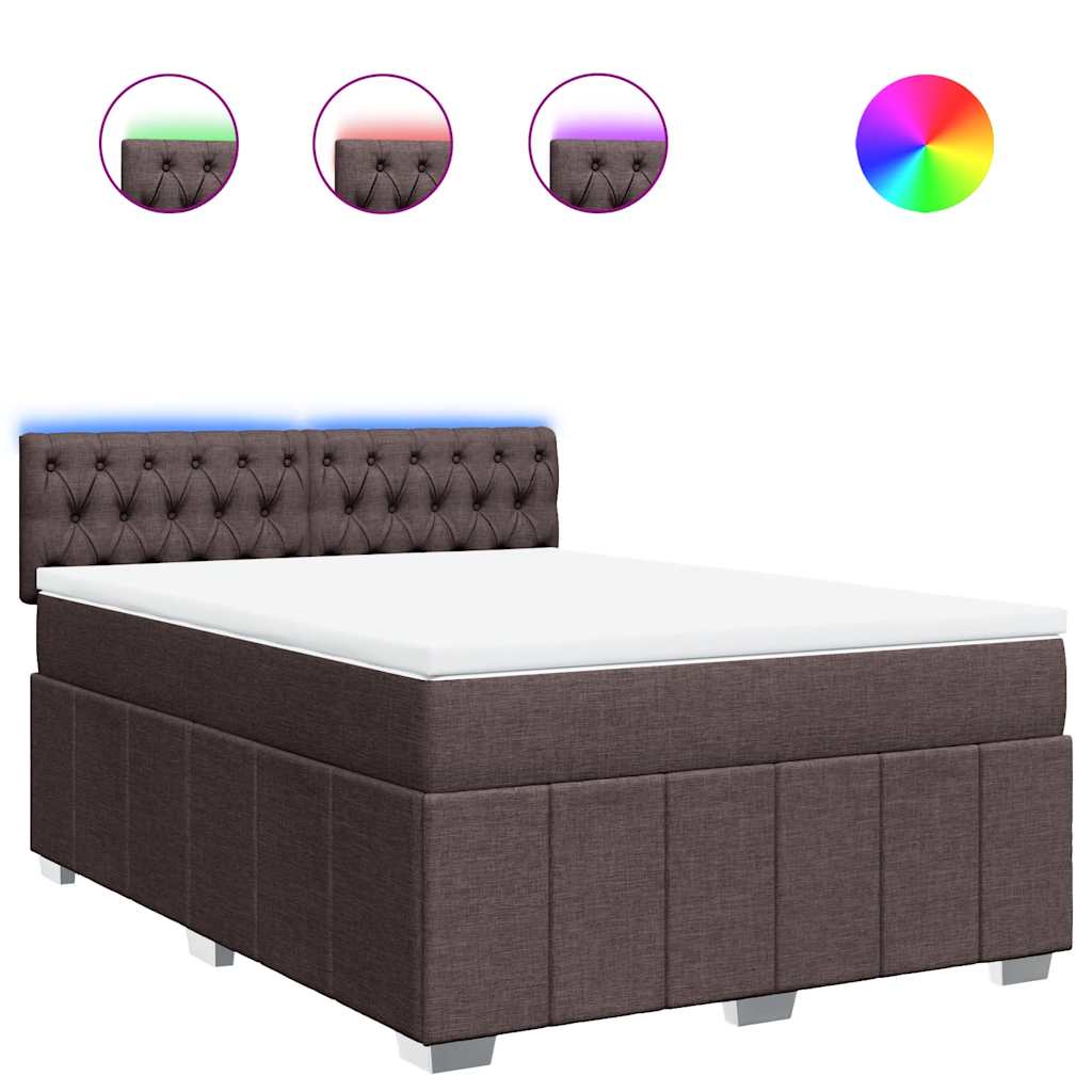 Sommier à lattes de lit avec matelas Marron foncé 140x190 cm - XIOS