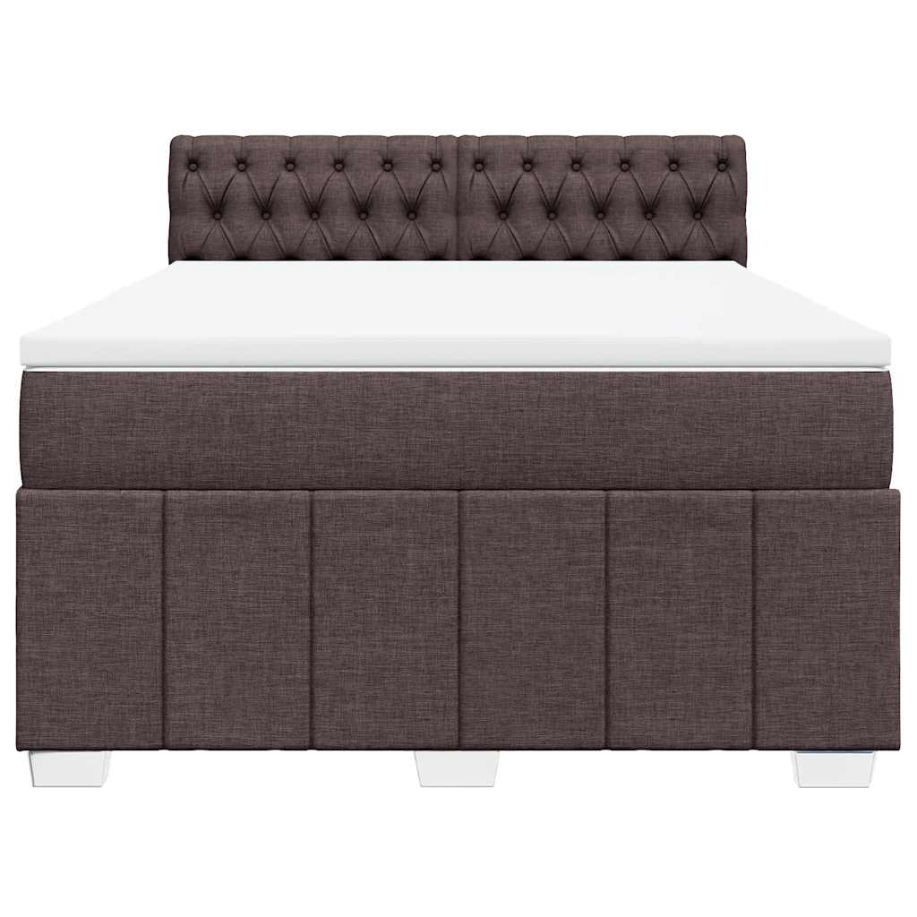 Sommier à lattes de lit avec matelas Marron foncé 140x190 cm - XIOS