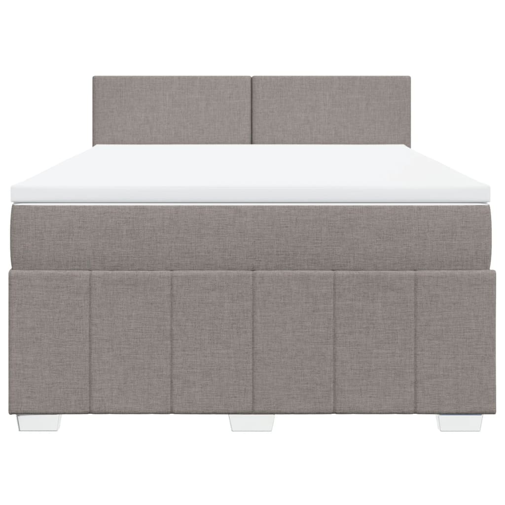 Sommier à lattes de lit avec matelas Taupe 140x200 cm Tissu - XIOS