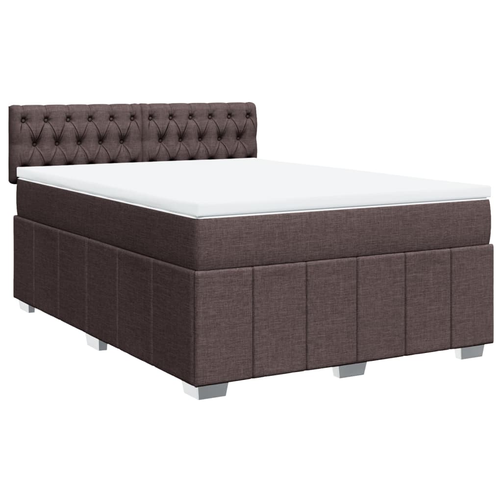Sommier à lattes de lit avec matelas Marron foncé 140x200 cm - XIOS