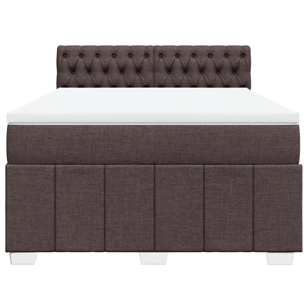 Sommier à lattes de lit avec matelas Marron foncé 140x200 cm - XIOS