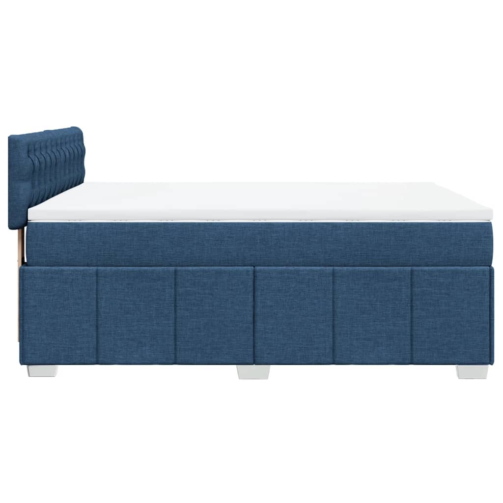 Sommier à lattes de lit avec matelas Bleu 140x200 cm Tissu - XIOS