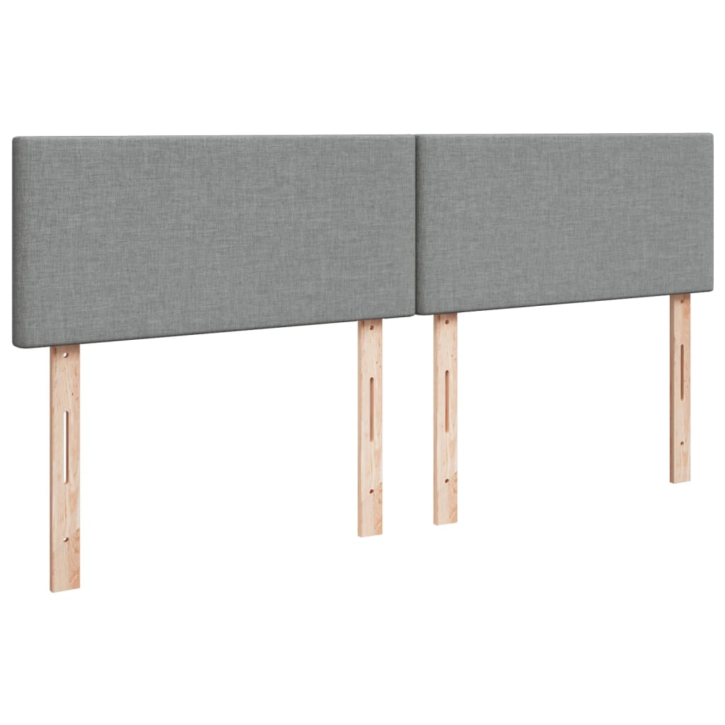Sommier à lattes de lit avec matelas Gris clair 160x200cm Tissu