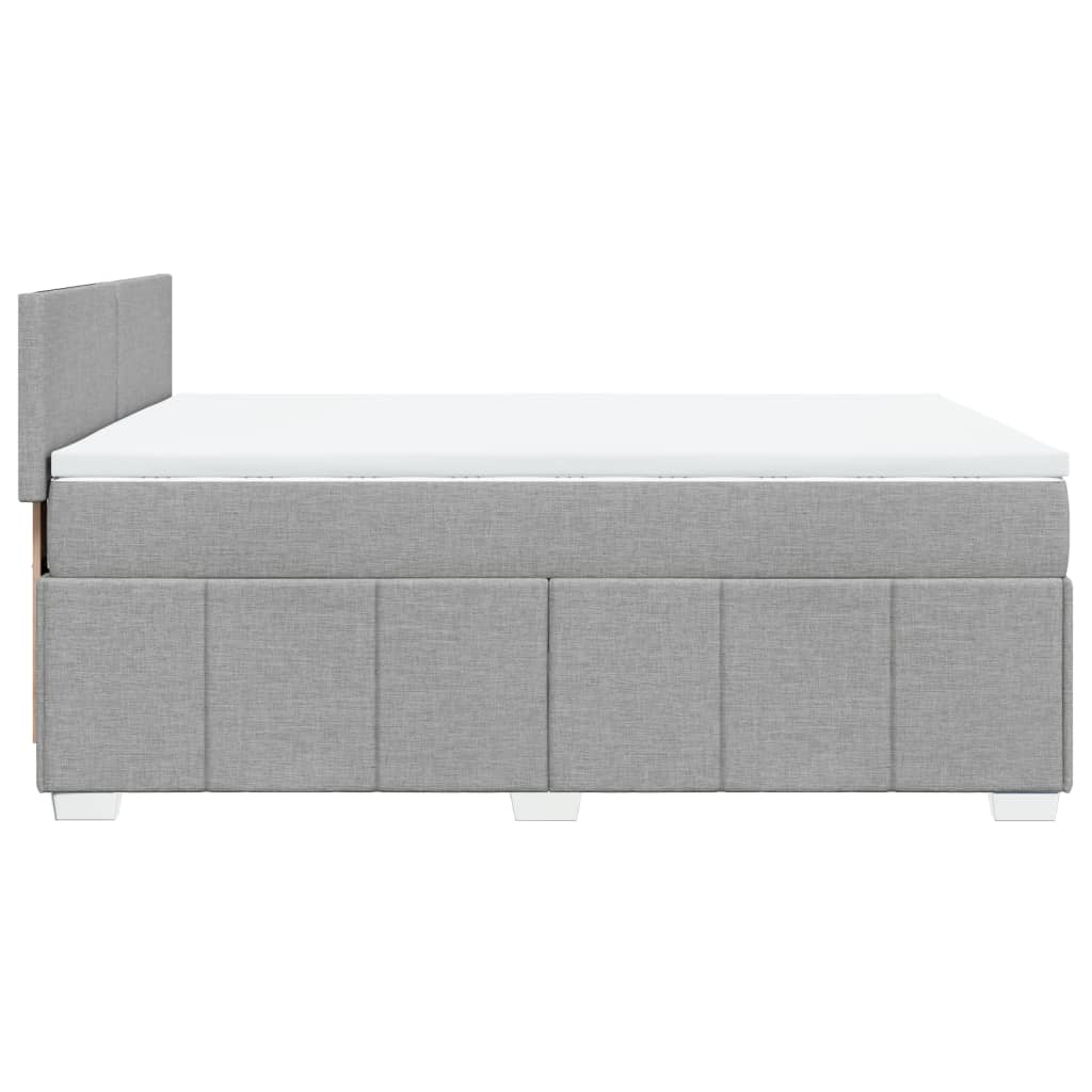Sommier à lattes de lit avec matelas Gris clair 160x200cm Tissu - XIOS