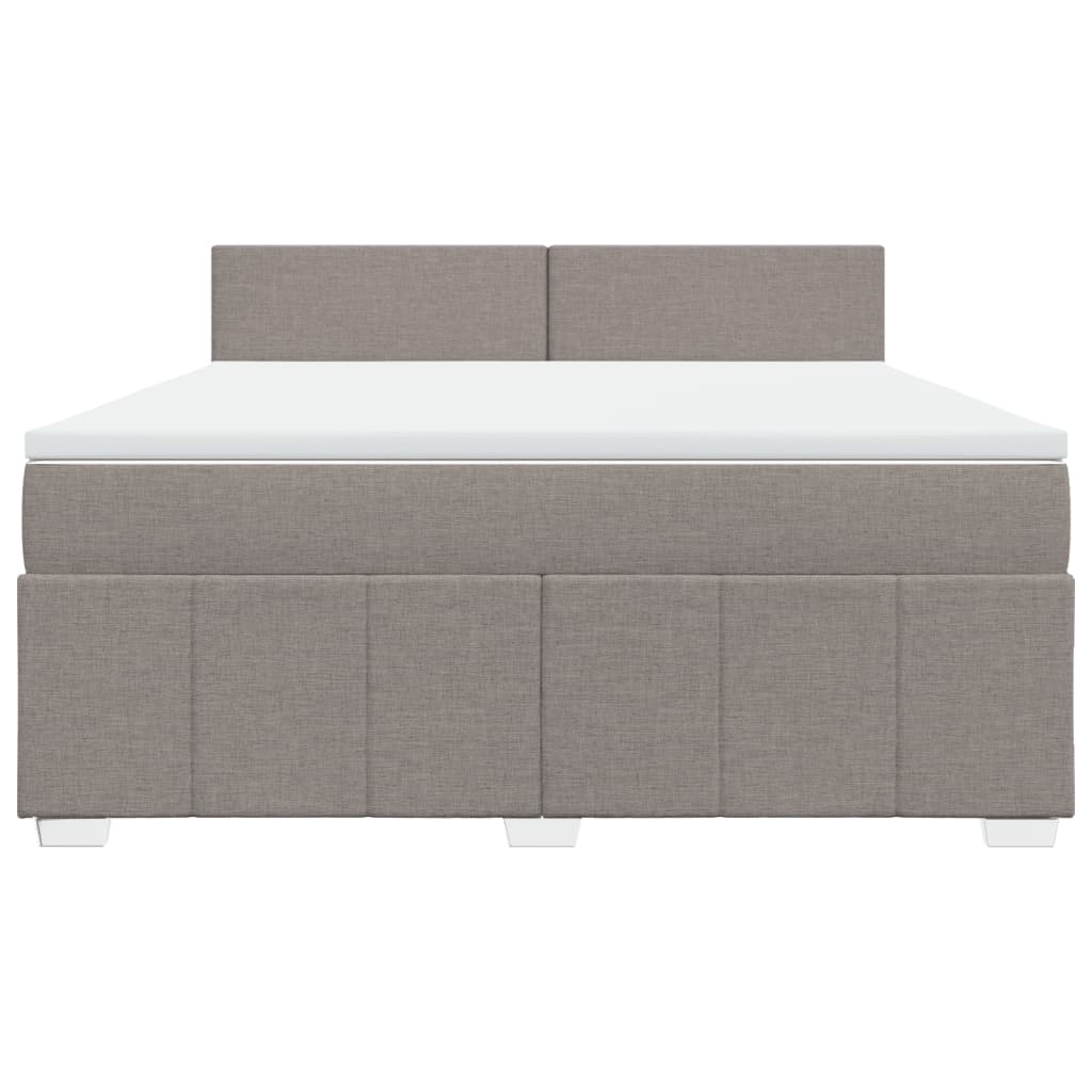 Sommier à lattes de lit avec matelas Taupe 180x200 cm Tissu - XIOS