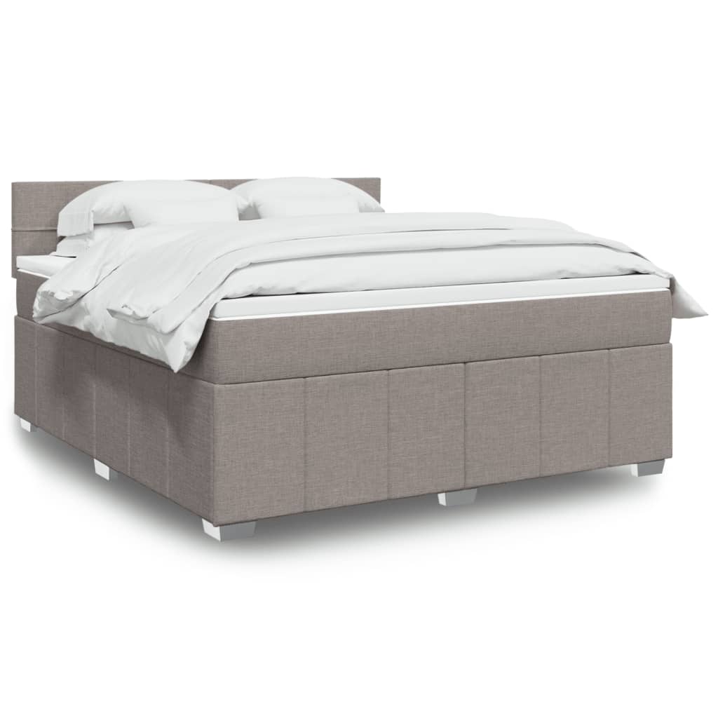 Sommier à lattes de lit avec matelas Taupe 180x200 cm Tissu - XIOS