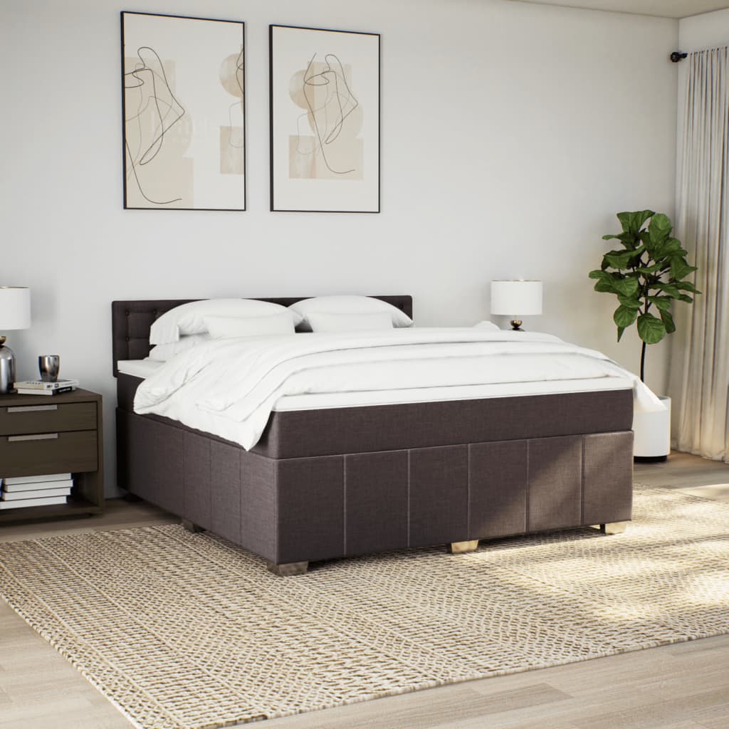 Sommier à lattes de lit avec matelas Marron foncé 180x200 cm - XIOS