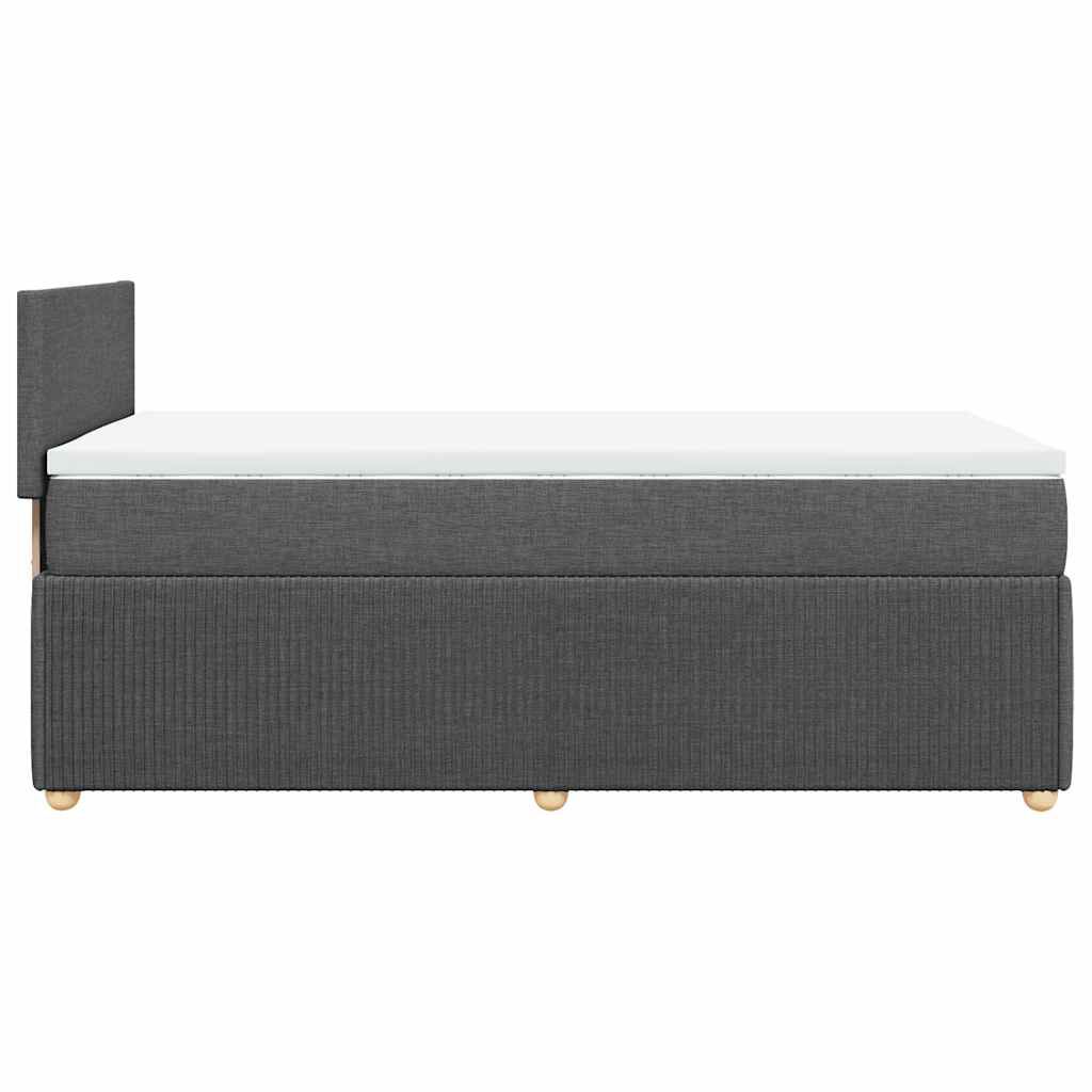 Sommier à lattes de lit avec matelas Gris foncé 80x200 cm Tissu - XIOS