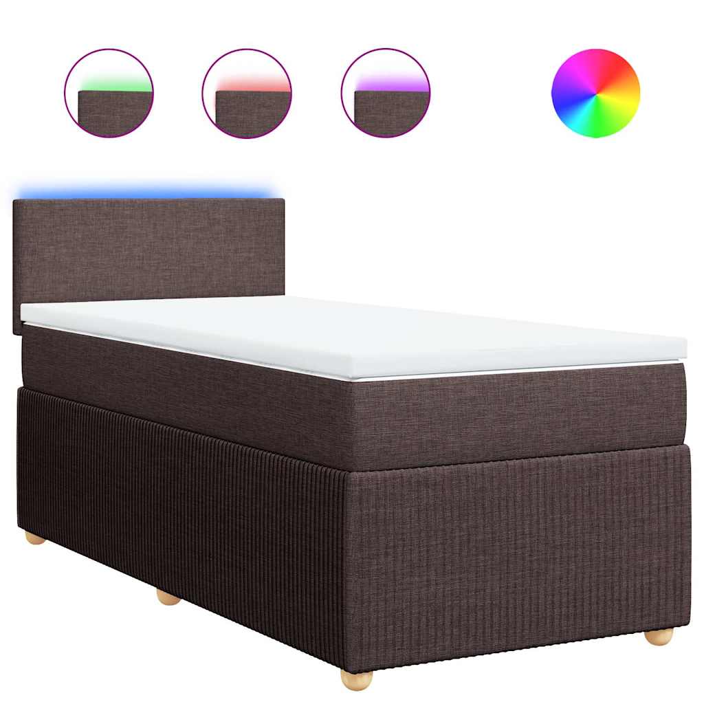 Sommier à lattes de lit avec matelas Marron foncé 80x200 cm - XIOS