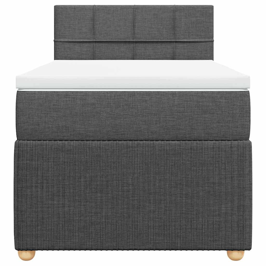 Sommier à lattes de lit avec matelas Gris foncé 80x200 cm Tissu - XIOS