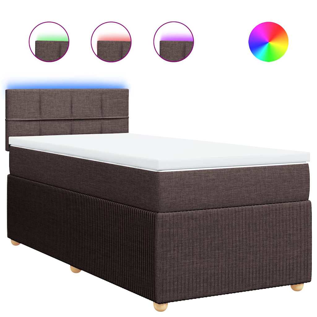 Sommier à lattes de lit avec matelas Marron foncé 80x200 cm - XIOS