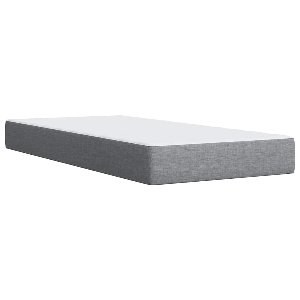 Sommier à lattes de lit et matelas Gris clair 90x190 cm Tissu - XIOS