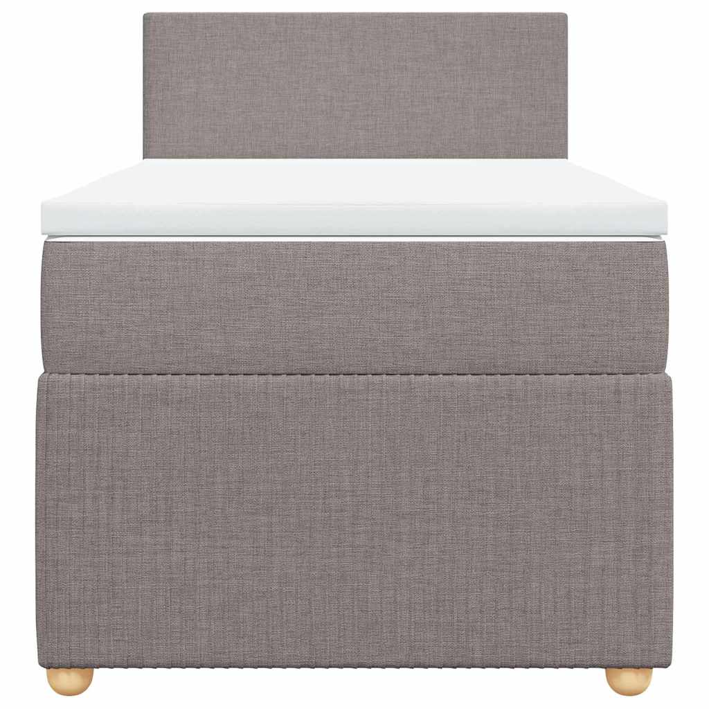 Sommier à lattes de lit avec matelas Taupe 90x190 cm Tissu - XIOS