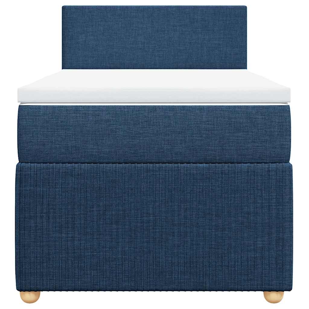 Sommier à lattes de lit avec matelas Bleu 90x190 cm Tissu - XIOS