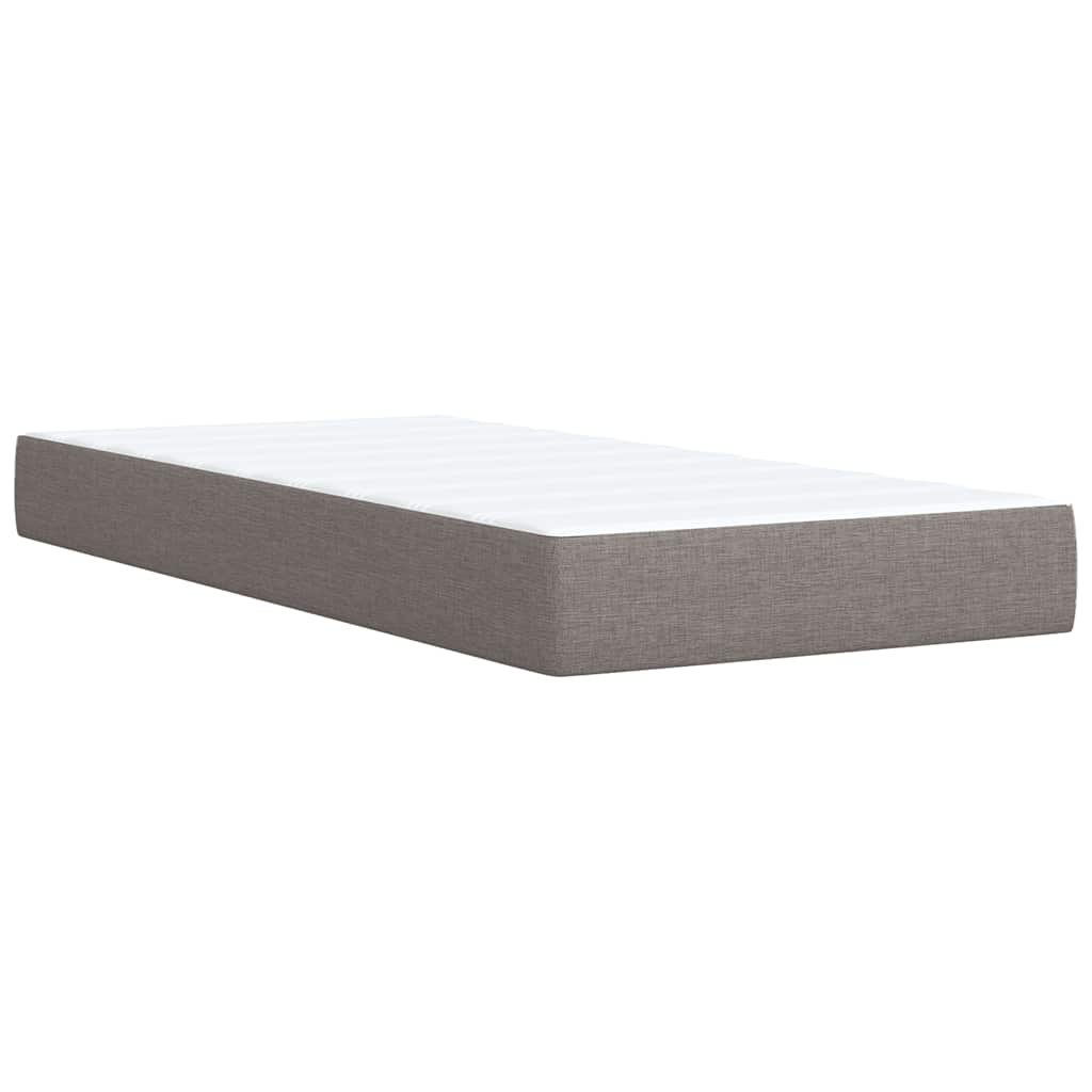 Sommier à lattes de lit avec matelas Taupe 90x190 cm Tissu - XIOS
