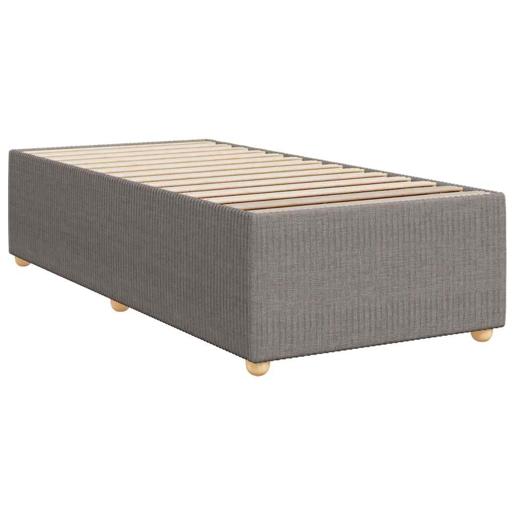 Sommier à lattes de lit avec matelas Taupe 90x190 cm Tissu - XIOS