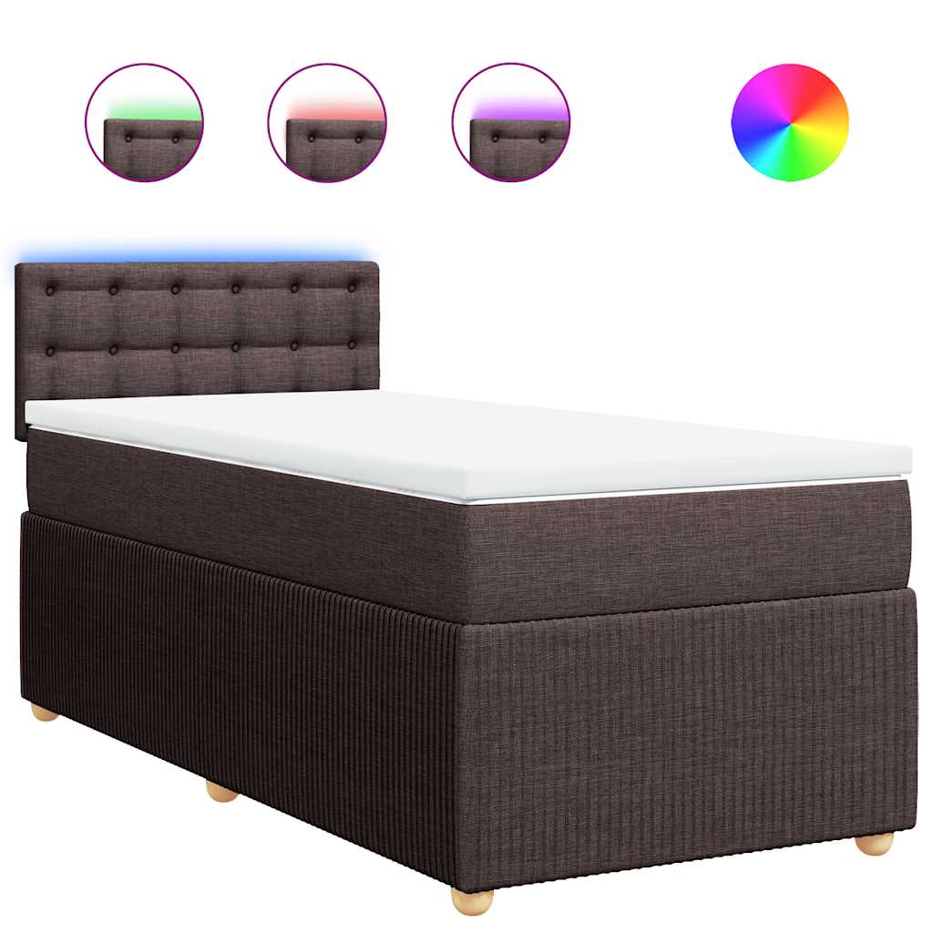 Sommier à lattes de lit avec matelas Marron foncé 90x190 cm - XIOS