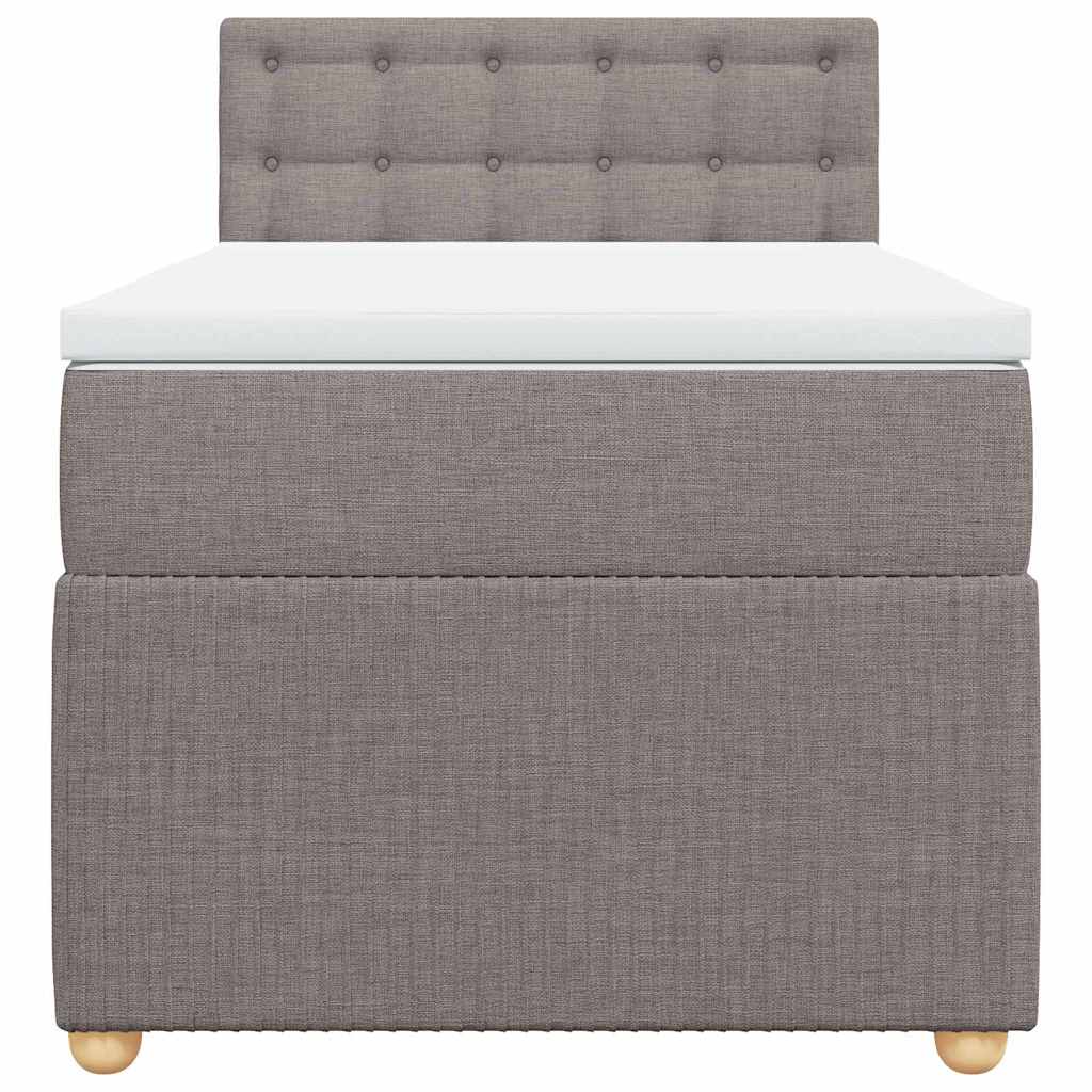 Sommier à lattes de lit avec matelas Taupe 90x190 cm Tissu - XIOS