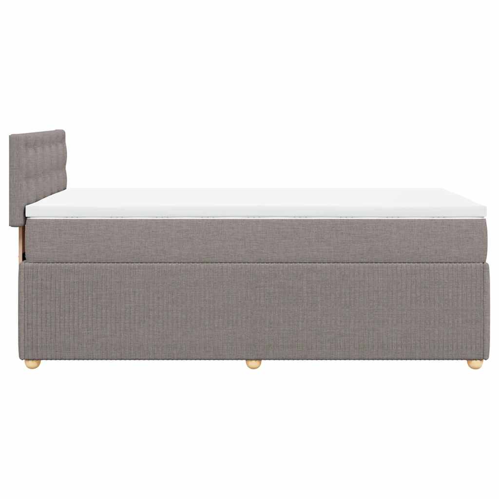 Sommier à lattes de lit avec matelas Taupe 90x190 cm Tissu - XIOS