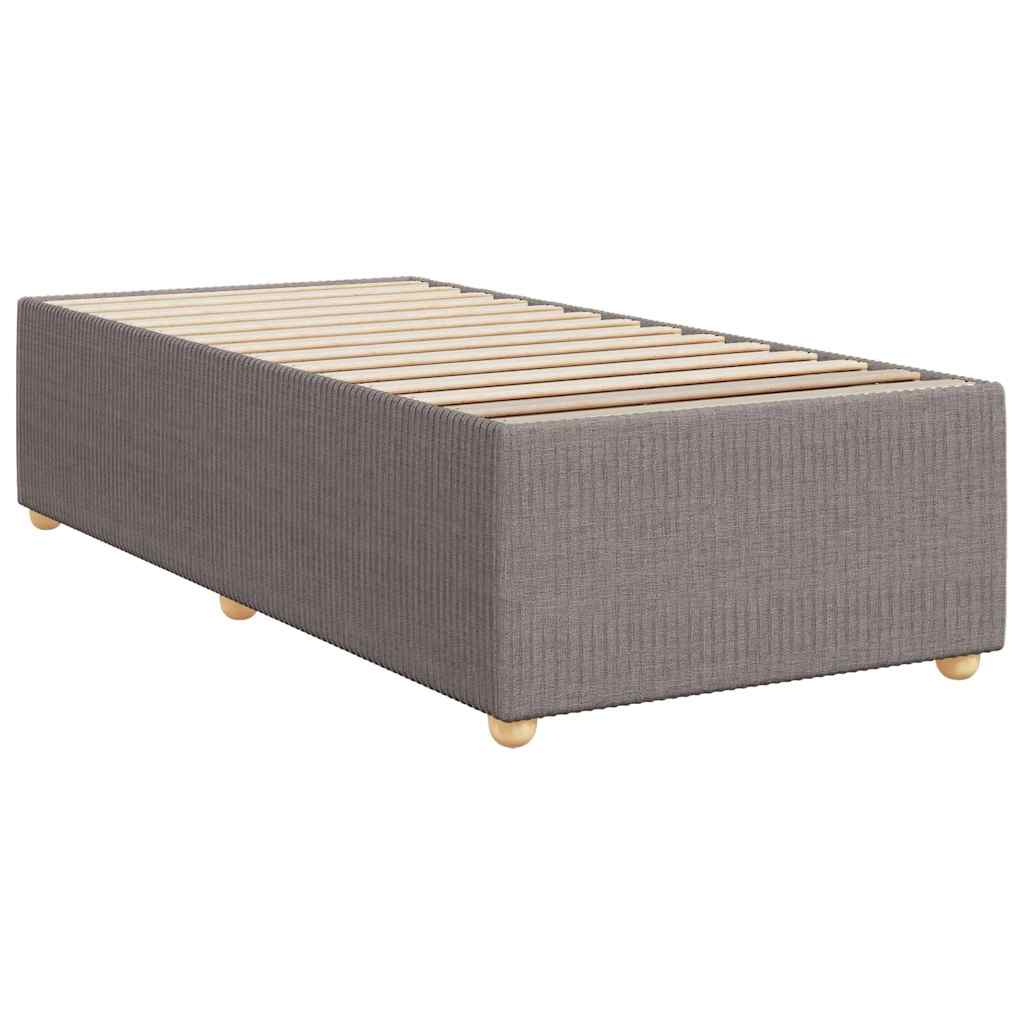 Sommier à lattes de lit avec matelas Taupe 90x190 cm Tissu - XIOS
