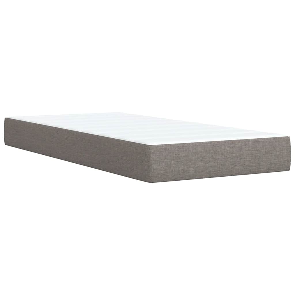 Sommier à lattes de lit avec matelas Taupe 90x190 cm Tissu - XIOS