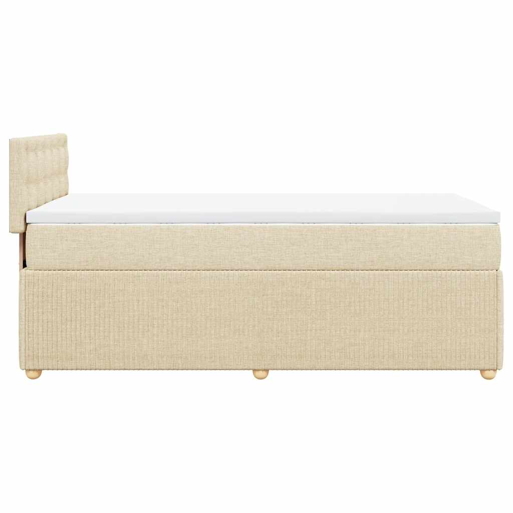 Sommier à lattes de lit et matelas Crème 90x190 cm Tissu - XIOS