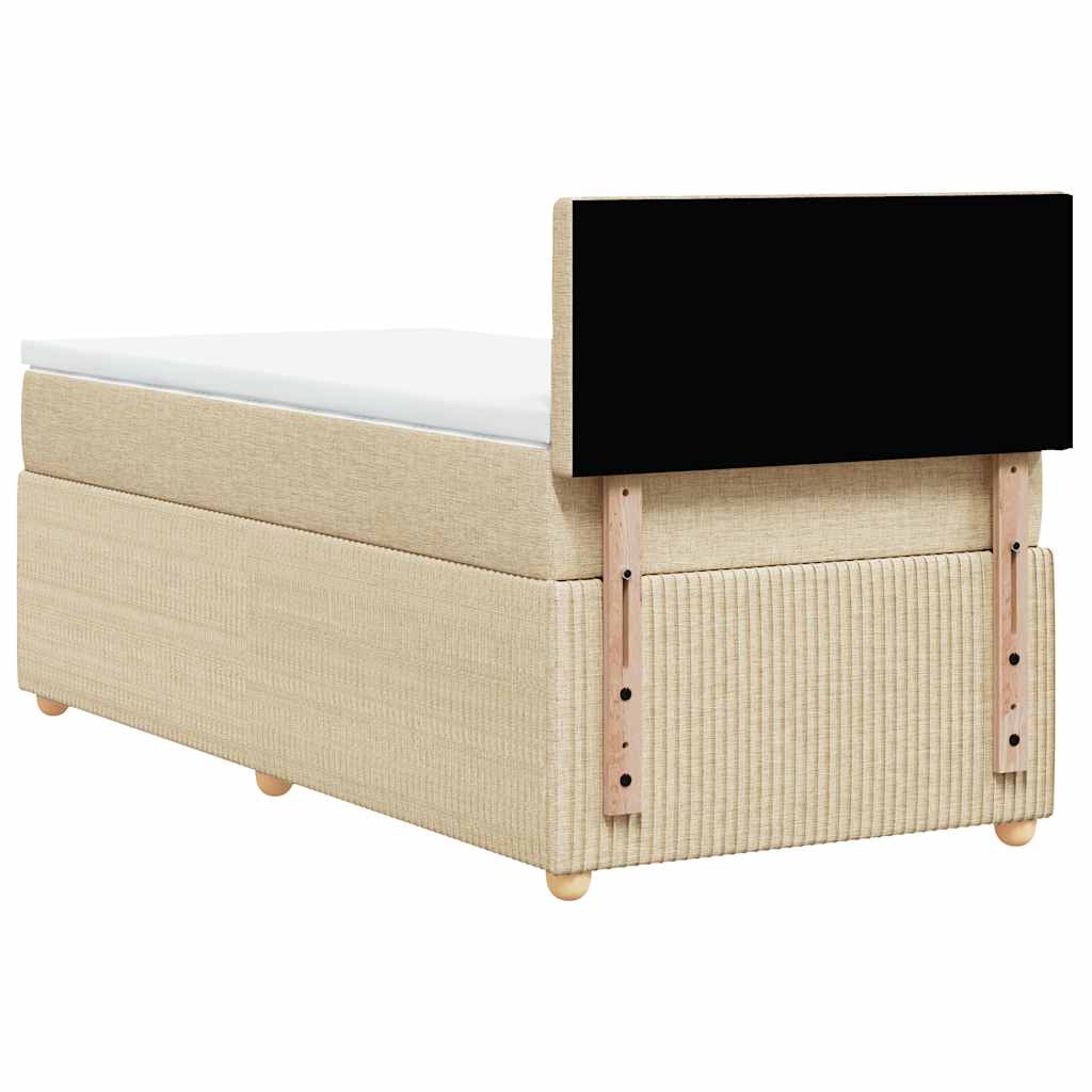 Sommier à lattes de lit et matelas Crème 90x190 cm Tissu - XIOS