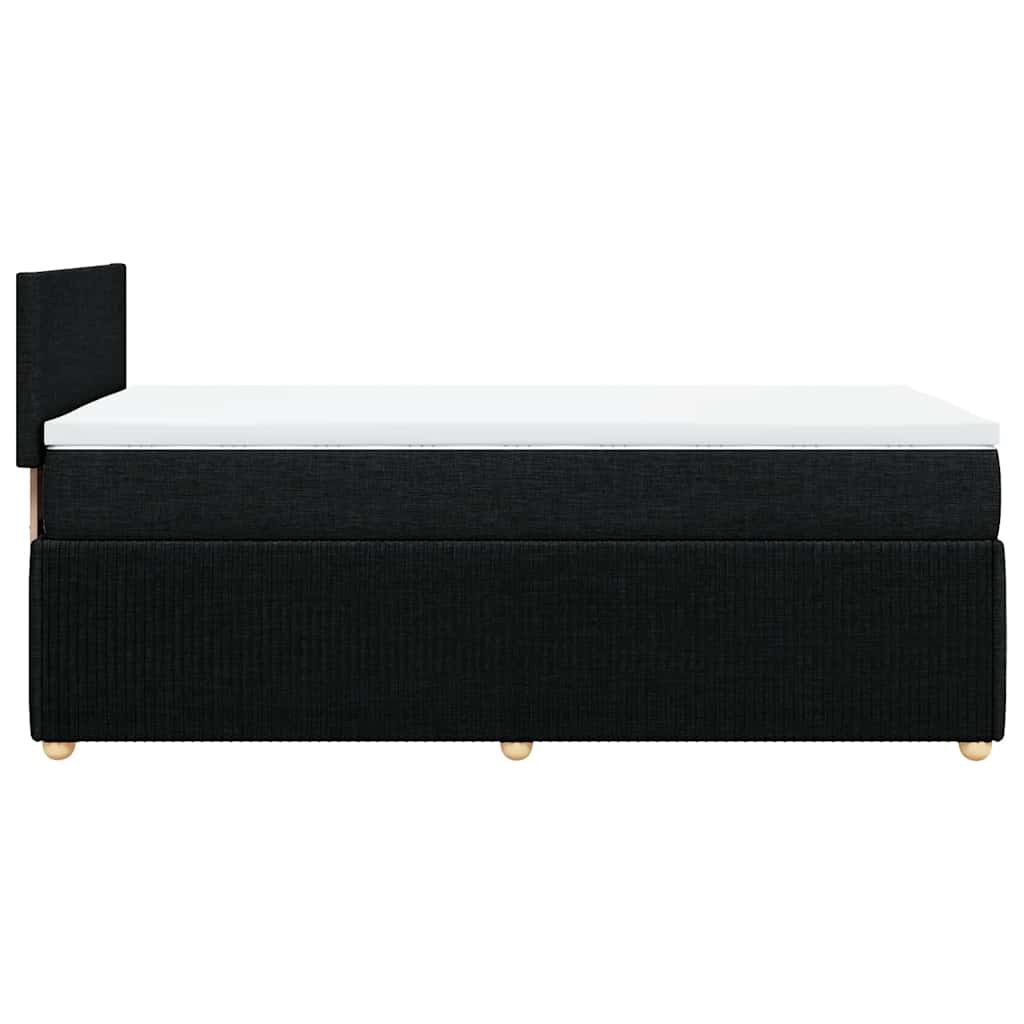 Sommier à lattes de lit avec matelas Noir 90x200 cm Tissu - XIOS