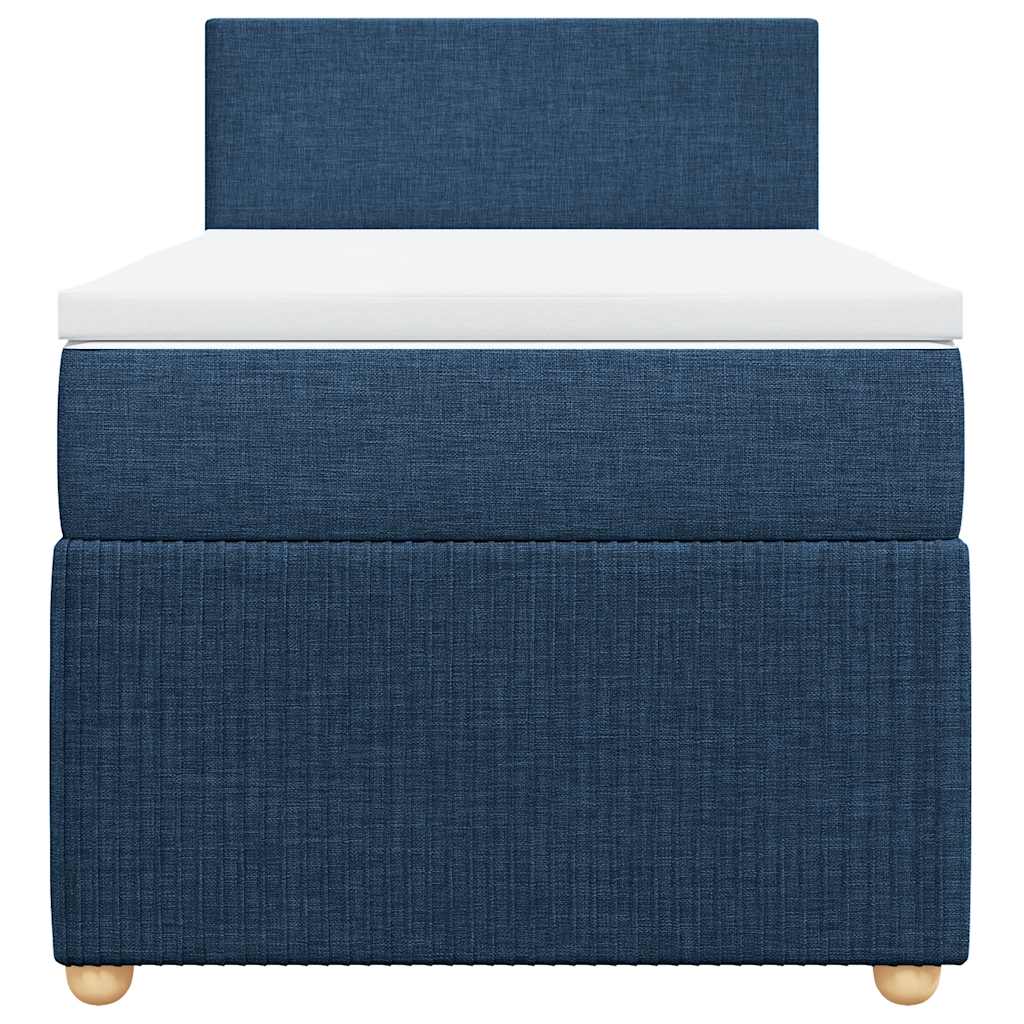 Sommier à lattes de lit avec matelas Bleu 90x200 cm Tissu - XIOS