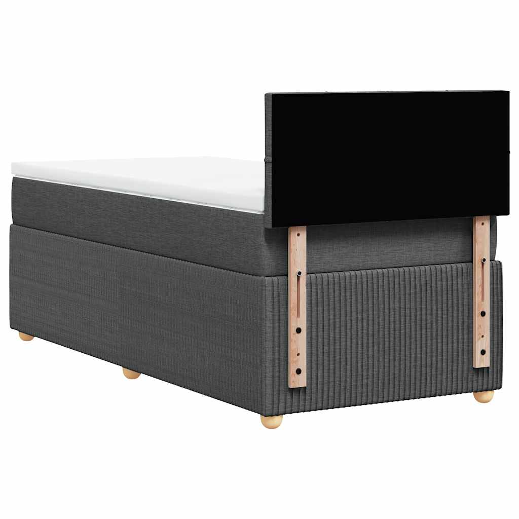 Sommier à lattes de lit avec matelas Gris foncé 90x200 cm Tissu - XIOS