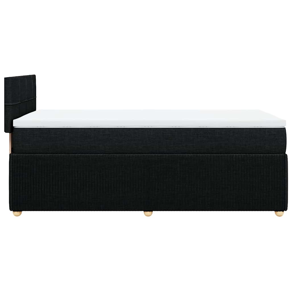 Sommier à lattes de lit avec matelas Noir 90x200 cm Tissu - XIOS