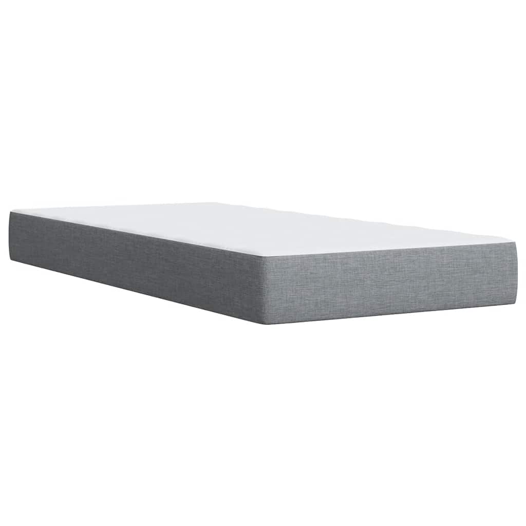 Sommier à lattes de lit avec matelas Gris clair 100x200cm Tissu - XIOS