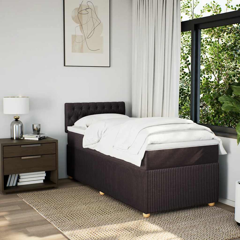 Sommier à lattes de lit avec matelas Marron foncé 100x200 cm - XIOS