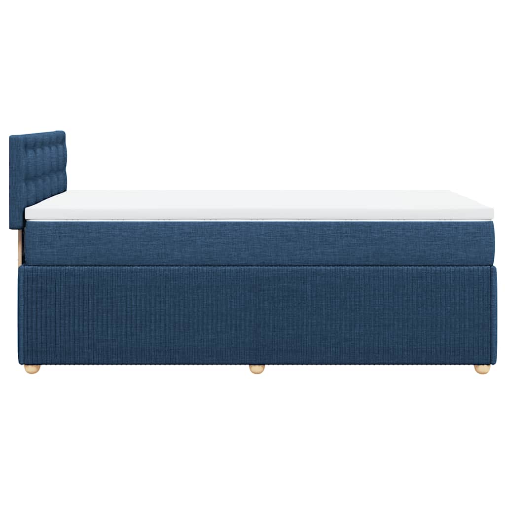 Sommier à lattes de lit avec matelas Bleu 100x200 cm Tissu - XIOS