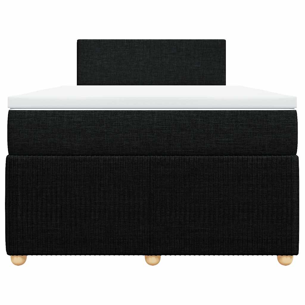 Sommier à lattes de lit avec matelas noir 120x190 cm tissu - XIOS