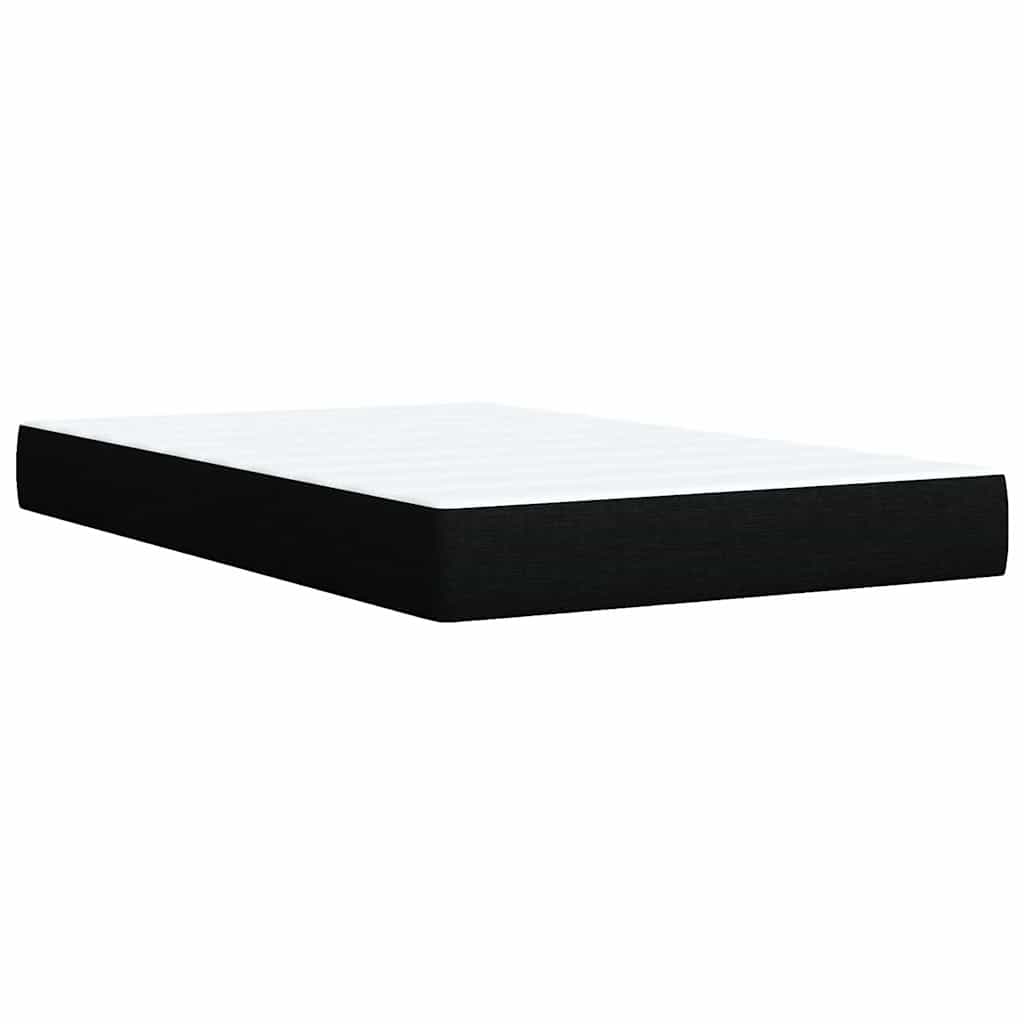 Sommier à lattes de lit avec matelas noir 120x190 cm tissu - XIOS
