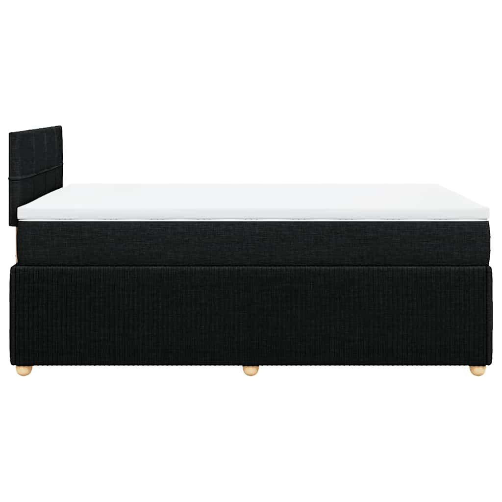Sommier à lattes de lit avec matelas noir 120x190 cm tissu - XIOS